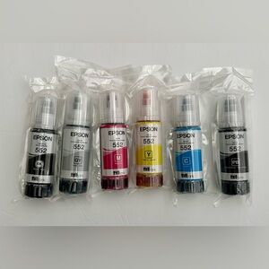 Epson T552 Dye Ink Combo Pack - Black, Cyan, Gray, Magenta, Yellow